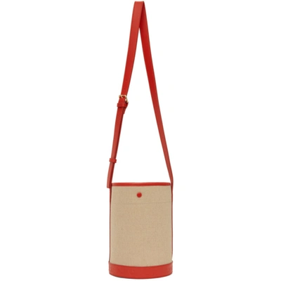 Shop Apc Beige & Red Small Hélène Bag In Bright