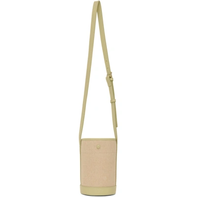 Shop Apc Beige & Green Small Hélène Bag In Bergamo