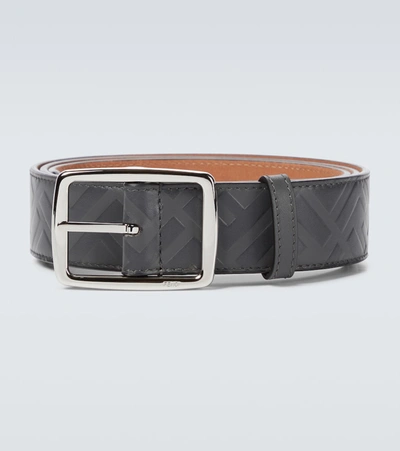 Shop Fendi Ff Leather Belt In Brown