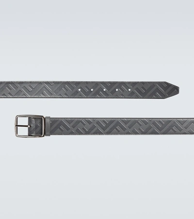 Shop Fendi Ff Leather Belt In Brown