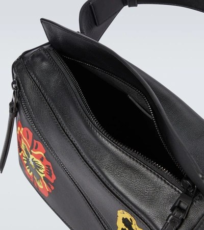 Shop Loewe Small Puzzle Pansy Belt Bag In Black