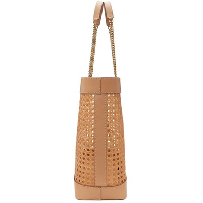 Shop Saint Laurent Beige Woven Shopping Tote In Straw/brown