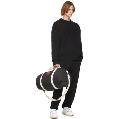 Shop Acne Studios Black Logo Crewneck Sweater