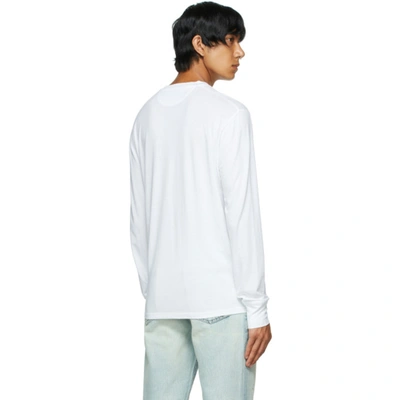 Shop Tom Ford White Jersey Long Sleeve T-shirt In N01 White