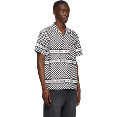 Shop Awake Ny Black & White Checkerboard Logo Short Sleeve Shirt