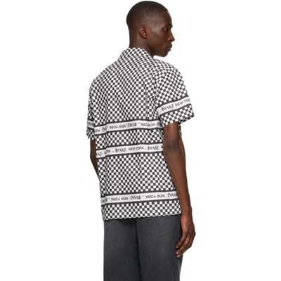 Shop Awake Ny Black & White Checkerboard Logo Short Sleeve Shirt
