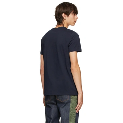 Shop Apc Navy V.p.c. T-shirt In Dark Navy