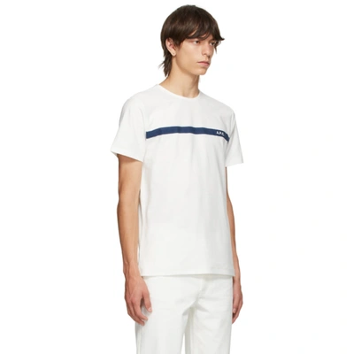 Shop Apc White Yukata T-shirt In Dark Navy Blue