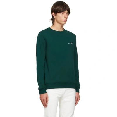Shop Apc Green Item Sweatshirt In Dark Green