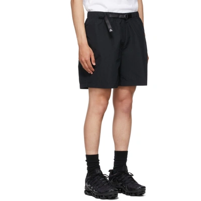 Shop Nike Black Acg Trail Shorts In Black/anthracite/sum