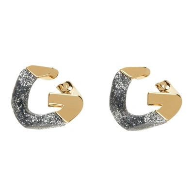 Shop Givenchy Gold Two-tone G Chain Earrings In Silvery/golden