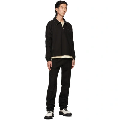 Shop Adyar Black Knit Zip-up Jacket