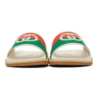 Shop Gucci Beige 'agrado' Slides In 9136 Mys Wh