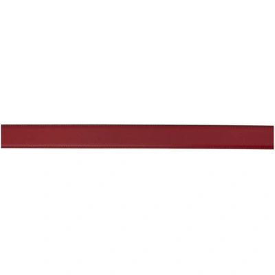 Shop Gucci Red 'g' Buckle Belt In 6638 New Cherry Red