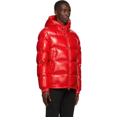 Shop Moncler Red Down Ecrins Jacket In 455 Red