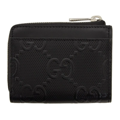 Shop Gucci Black 'gg' Wallet