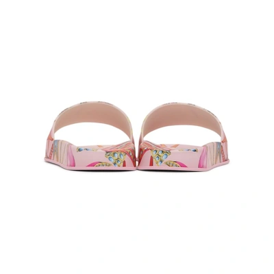 Shop Versace Pink Trésor De La Mer Slides In 5p100 Pink