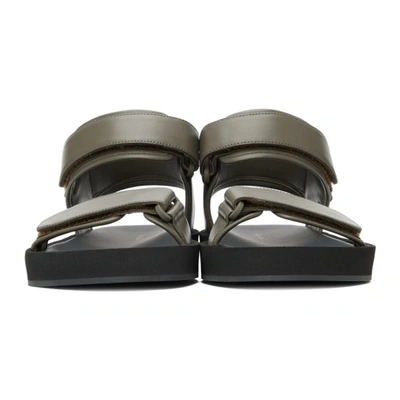 Shop The Row Taupe Hook-and-loop Sandals In Mng Mangrove