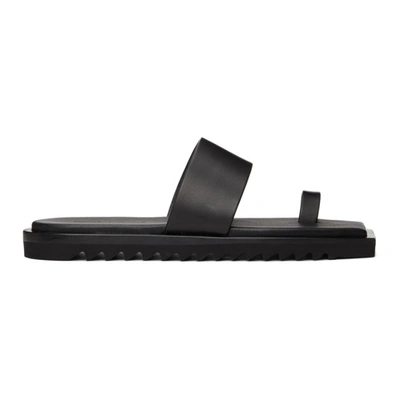 Shop Rick Owens Black Small Bevel Sandals In 09 Black