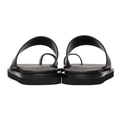 Shop Rick Owens Black Small Bevel Sandals In 09 Black