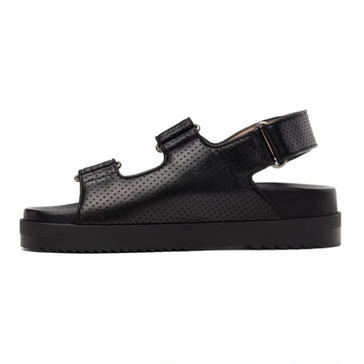 Shop Gucci Black Double G Sandals In 1000 Black