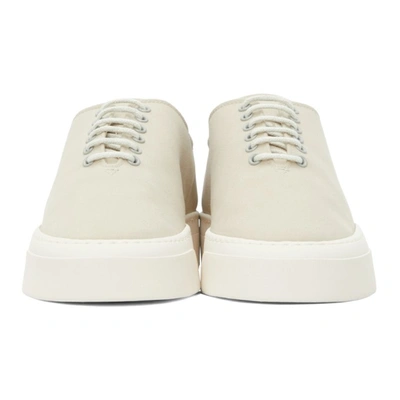 Shop The Row Grey Marie H Low Sneakers In Lg Light Grey