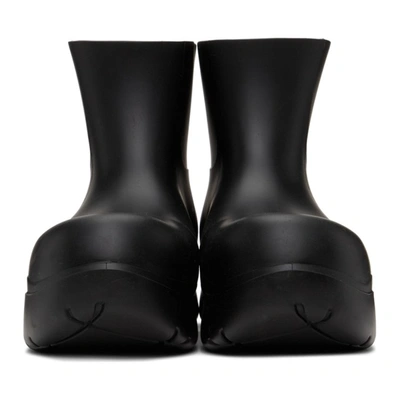Shop Bottega Veneta Black Matte Puddle Boots In 1000 Black