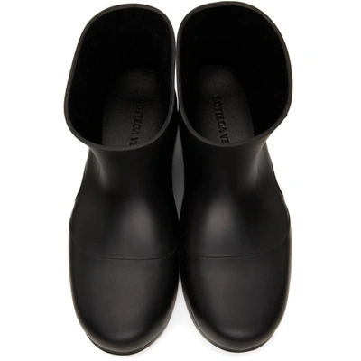 Shop Bottega Veneta Black Matte Puddle Boots In 1000 Black
