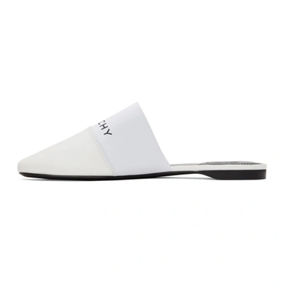 Shop Givenchy Off-white Paris Flat Mules In 100 White