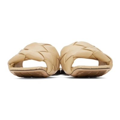 Shop Bottega Veneta Beige Intrecciato Lido Sandals In 2624 Cane