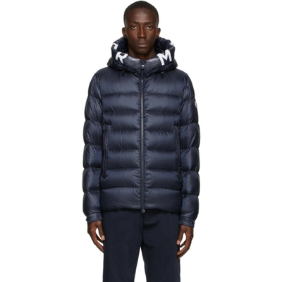 Moncler Salzman Hooded Down Jacket In Navy | ModeSens