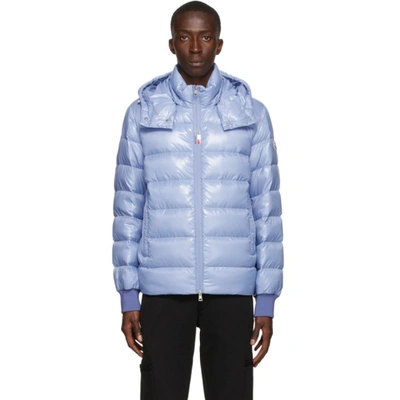 Moncler Men's Cuvellier Lacquered Nylon Hooded Puffer Jacket In Blue |  ModeSens