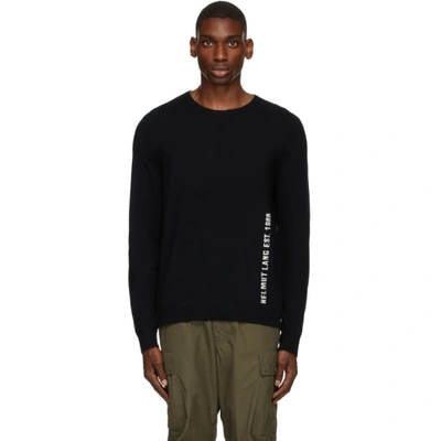 Shop Helmut Lang Black Cozy Logo Sweater