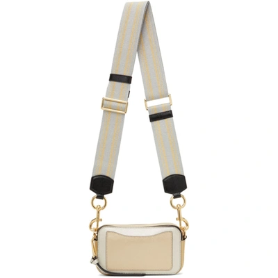 Shop Marc Jacobs Silver & Gold 'the Snapshot' Shoulder Bag In Platinum Multi