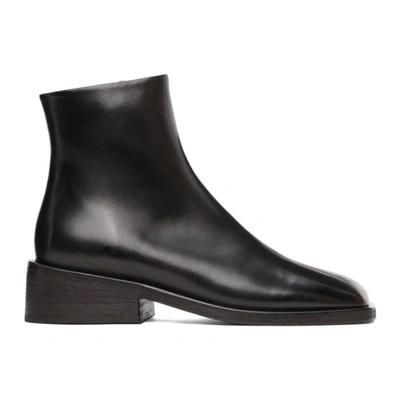 Shop Marsèll Black Spatoletto Ankle Boots In 666 Black