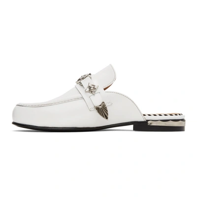 Shop Toga White Classic Loafer Mules