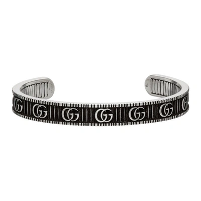 Shop Gucci Silver Gg Marmont Bracelet