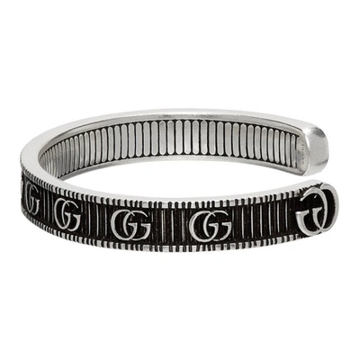 Shop Gucci Silver Gg Marmont Bracelet