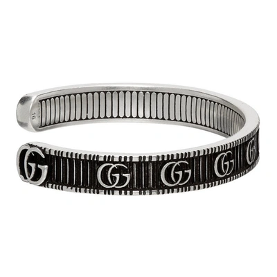 Shop Gucci Silver Gg Marmont Bracelet