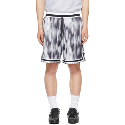 Shop John Elliott Navy & White Game Shorts In Smokescreen