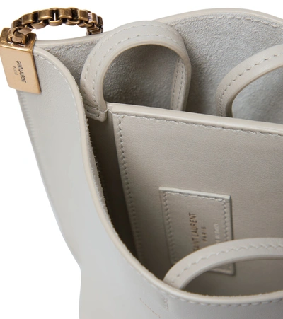 Shop Saint Laurent Suzanne Mini Leather Shoulder Bag In White