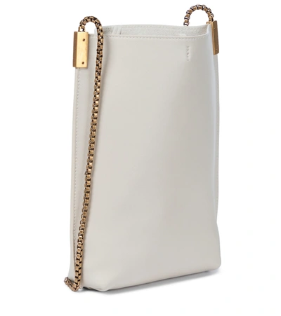 Shop Saint Laurent Suzanne Mini Leather Shoulder Bag In White