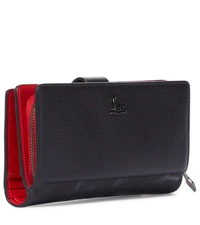 Shop Christian Louboutin Paloma Large Leather Wallet In Black