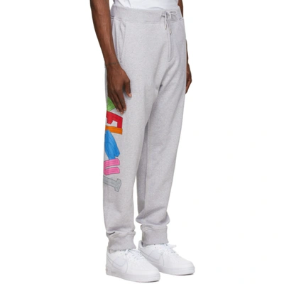 Shop Helmut Lang Grey 3d Jogger Lounge Pants In Vapor Heather