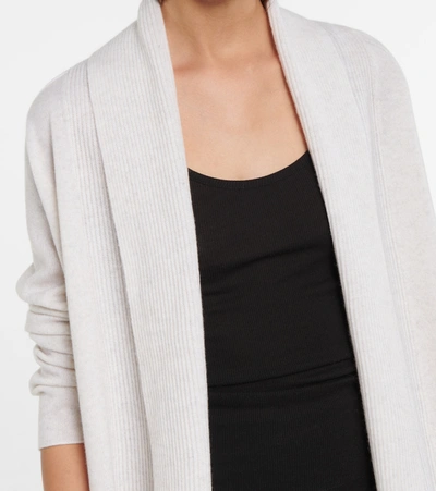 Shop Vince Wool And Cashmere Cardigan In White