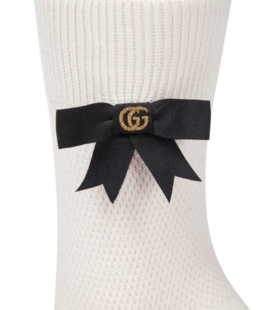 Shop Gucci Gg Cotton-blend Socks In White