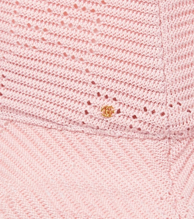 Shop Gucci Gg Crochet Cotton Bucket Hat In Pink