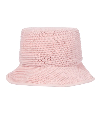 Shop Gucci Gg Crochet Cotton Bucket Hat In Pink