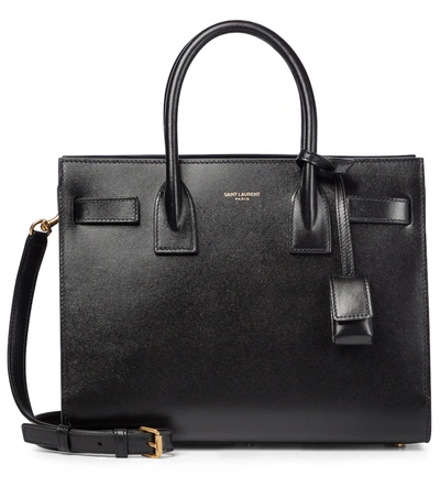 Saint Laurent Sac De Jour Baby Leather Tote In Nero/nero
