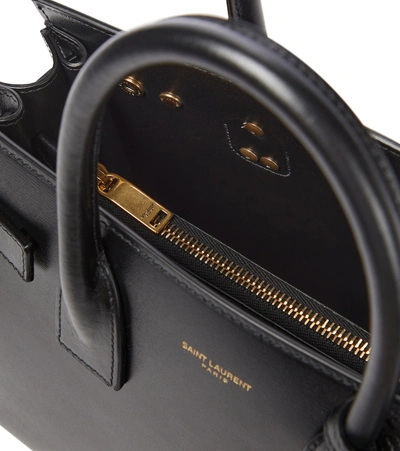 Saint Laurent Sac De Jour Baby Leather Tote In Nero/nero